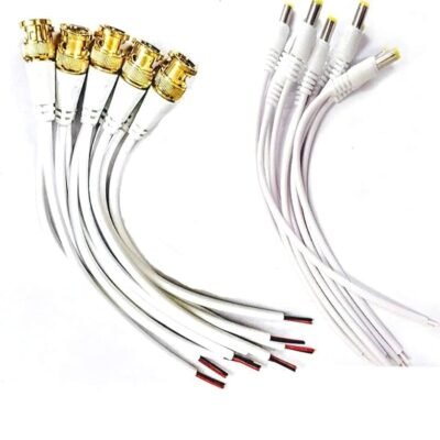 BNC AND DC FOR CCTV Camera 10 BNC 10 DC Wire Connector  (Black, Gold, Silver, Black, Pack of 20)