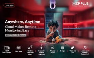 CP PLUS 2MP Full HD Smart Wi-Fi CCTV Home Security Camera | 360° with Pan Tilt | View & Talk | Motion Alert | Night Vision | SD Card (Upto 128 GB), Alexa & Google Support | IR Distance 15mtr | CP-E25A 5 CP 1