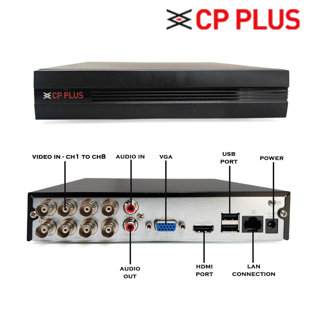 CP PLUS CP-UVR-0801E1-IC 8CH 2MP DVR Security Camera (6 TB, 8 Channel) 1 CP PLUS CP-UVR-0801E1-IC 8CH 2MP DVR Security Camera (6 TB, 8 Channel)