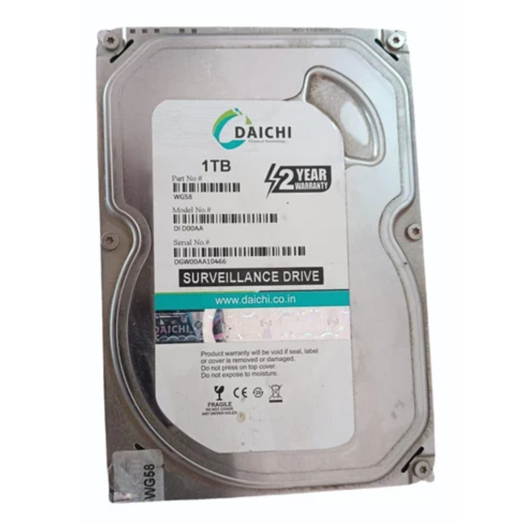 DAICHI 1 TB HARDDISK 1 TB Desktop Internal Hard Disk Drive (HDD) (1 TB sata hard disk) (Interface: SATA, Form Factor: 3.5 inch) 1 DAICHI 1 TB HARDDISK 1 TB Desktop Internal Hard Disk Drive (HDD) (1 TB sata hard disk) (Interface: SATA, Form Factor: 3.5 inch)