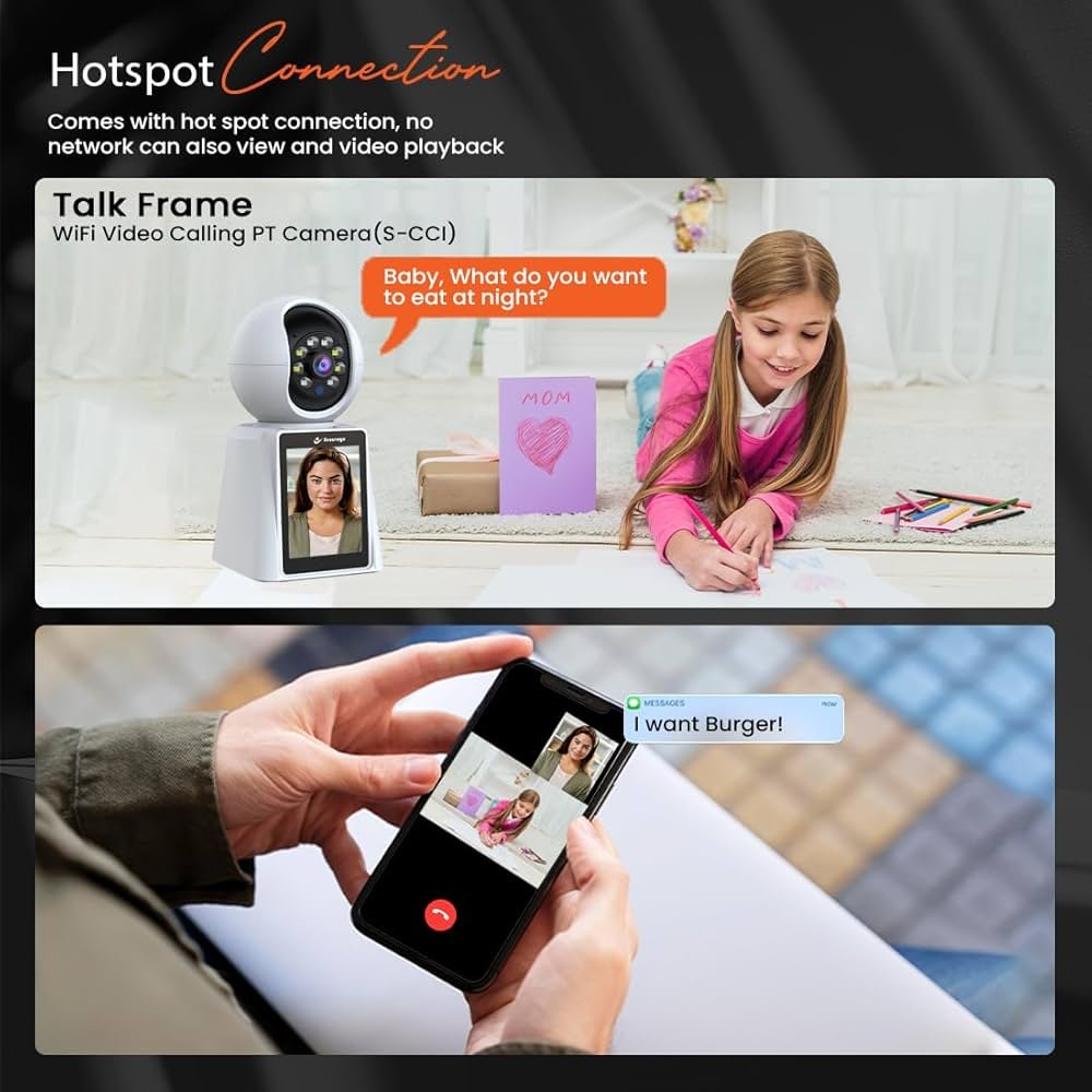 SECUREYE Talk Frame 3MP WiFi Video Calling Pan Tilt Security Camera 3 SECUREYE Talk Frame 3MP WiFi Video Calling Pan Tilt Security Camera - Image 3