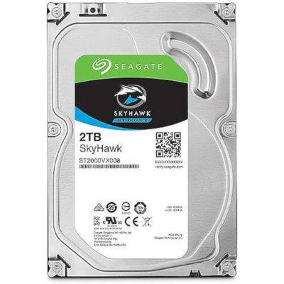 Seagate SkyHawk 2 TB Surveillance Internal Hard Drive HDD - 3.5 Inch SATA 6 Gb/s 64 MB Cache for DVR NVR Security Camera System with Drive Health Management (ST1000VX008)