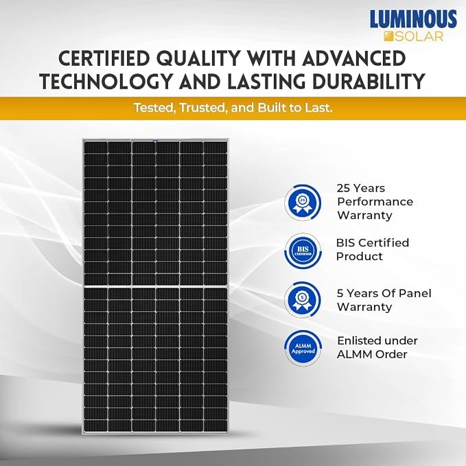 Luminous 210W Mono PERC Half-Cut Solar Panel | 56 Cells | 25Y Warranty - Image 2