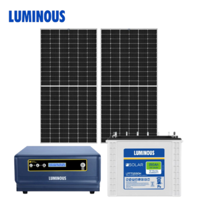 Luminous Solar Combo 420W Panel + 150Ah Battery + 12V Inverter