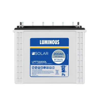 LPTT 12200L 200Ah Solar Battery | 12V Tubular Deep Cycle Battery