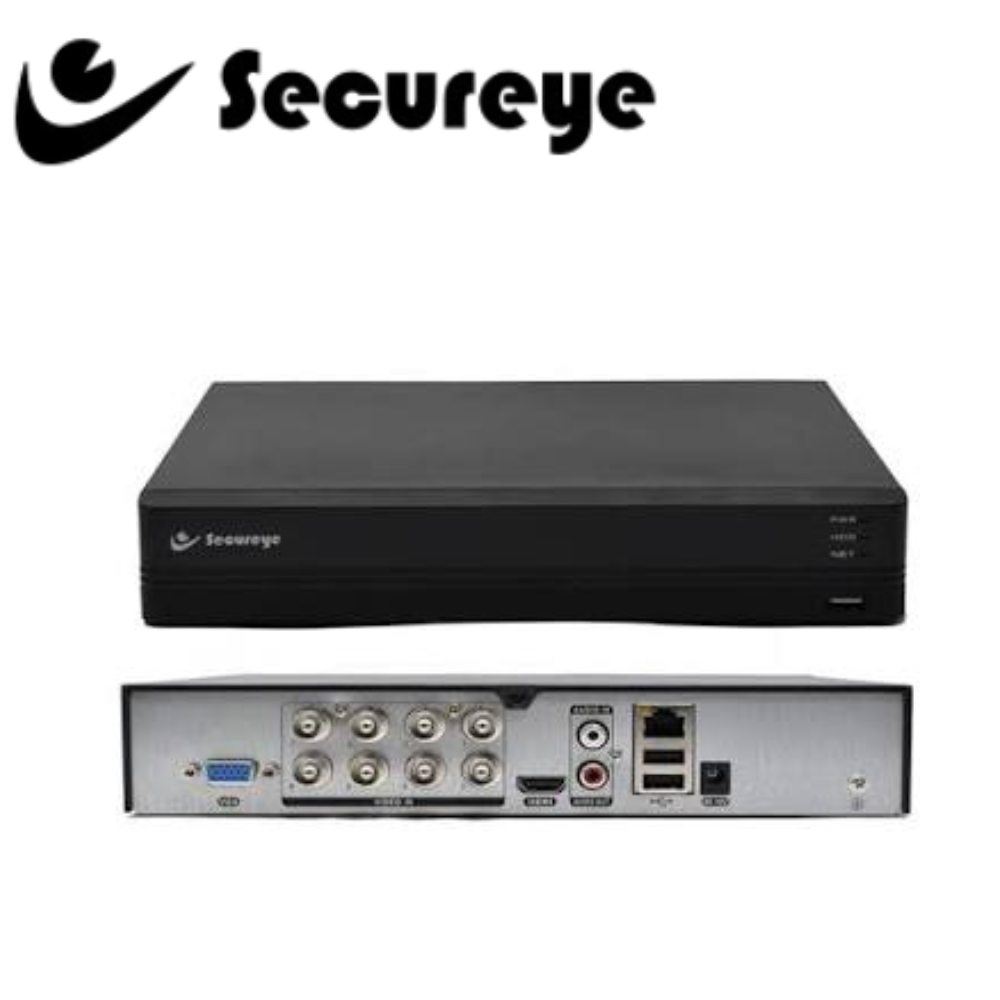 Secureye 8 Channel DVR with H.265, HDMI & VGA | SR-XVR-108
